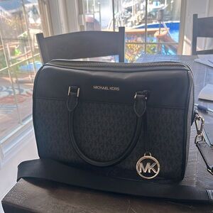 Michael kors black small travel duffle bag